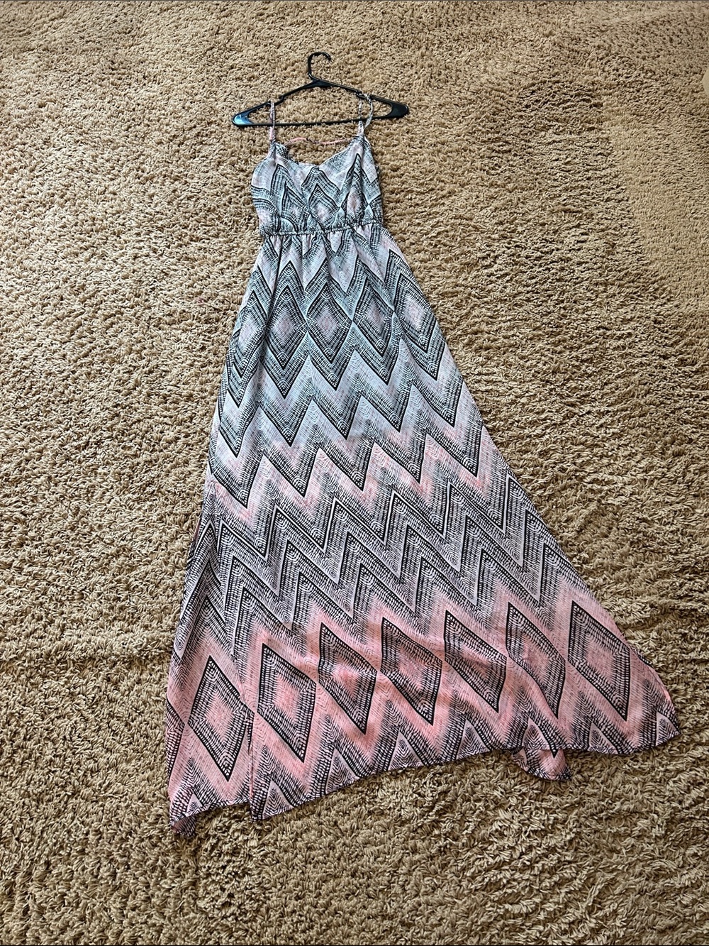 Maurice’s pink and black maxi dress size small